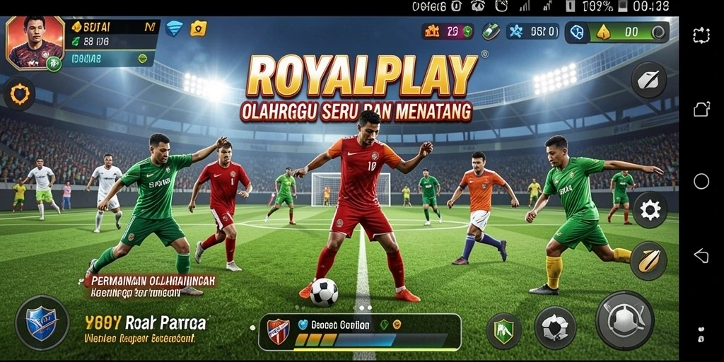 Tampilan gameplay intens ROYALPLAY dalam olahraga yang seru.