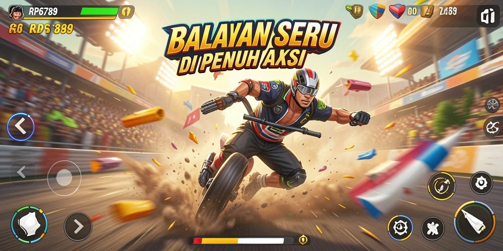 Tampilan gameplay RP6789 yang seru dan menantang di lintasan balap.