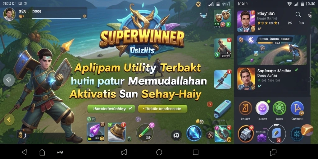 Tampilan antarmuka SUPERWINNER yang bersih dan intuitif.
